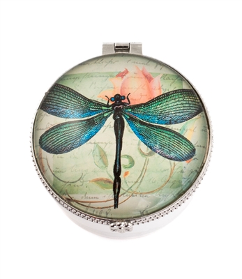 Dragonfly Print Ceramic Keepsake Box