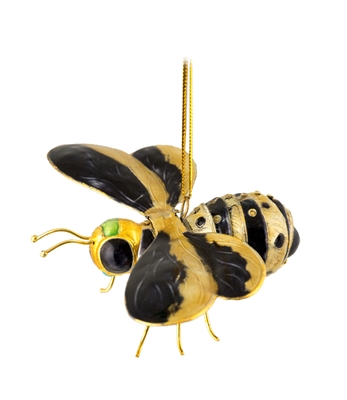 Cloisonne Articulate Bumble Bee Ornament
