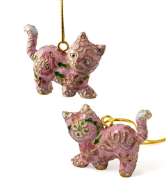Cloisonne Kitten Ornament