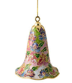 Cloisonne Floral Large Bell Ornament