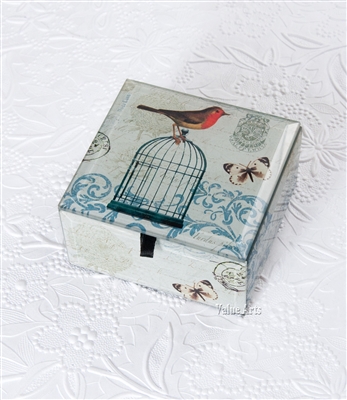 Finch Bird on Bird Cage Treasure Box