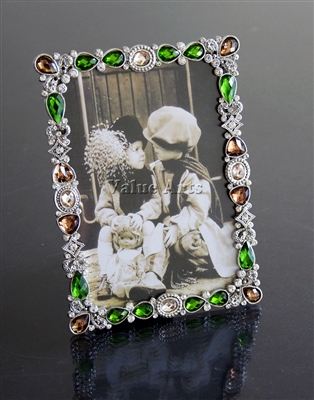 Gem Stone Jeweled Picture Frame
