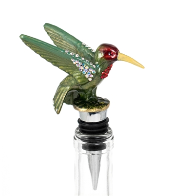 hummingbird bottle stopper