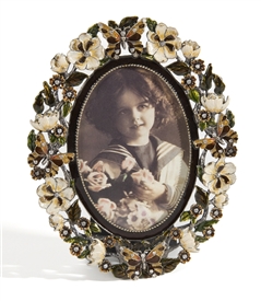 butterfly oval picture frame