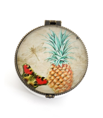 Vintage Pineapple Round Box