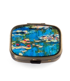 Monet Water Lilies Vintage Looking Pill Box
