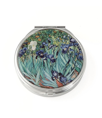 Van Gogh Irises Round Pill Box