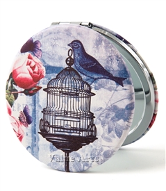 bird cage compact mirror