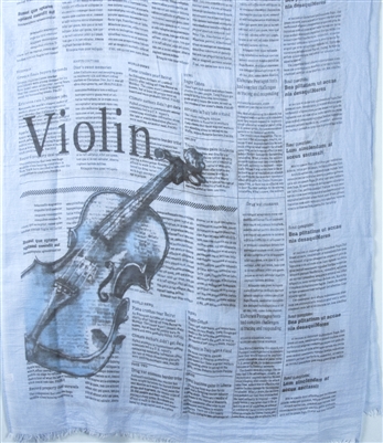 Violin Painted Scarf