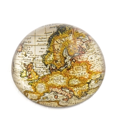 Gold Sparkling Metallic Vintage World  Map Paper Weight