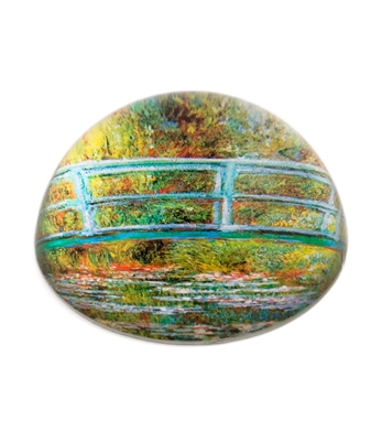 Water Lily Pond/ Claud Monet Glass Dome Paperweight