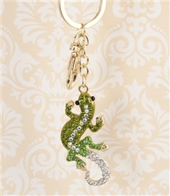 Green Crystal Lizard Key Chain/Purse Jewelry