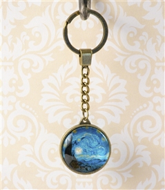 Starry Night by Vincent van Gogh Key Chain