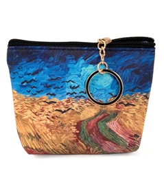 Wheatfield with Crows Key Ring Coin Purse