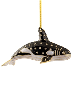 Cloisonne Killer Whale Ornament