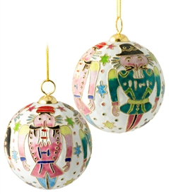 Cloisonne Nutcracker Ball Ornament