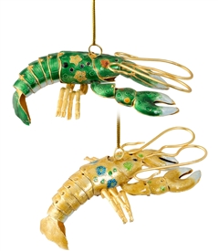 Cloisonne Articulate Lobster Ornament