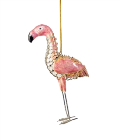 Cloisonne Articulate Flamingo Ornament