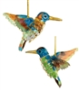Cloisonne Articulate Hummingbird Ornament
