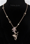 Rose Gold Plating with Seashell Dolphin Pendant Necklace