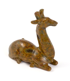 Brown Jasper Deer Carving Figurine