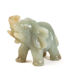 Nephrite jade elephant carving
