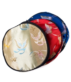 large Silk Round Butterfly Pouch with Zipper