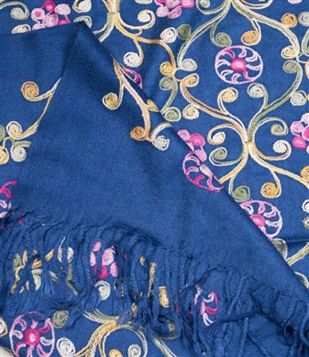 Pashmina Floral Embroidered Scarf
