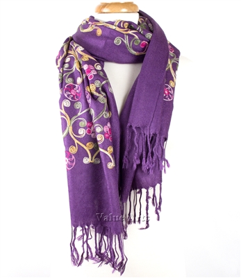 Pashmina Floral Embroidered Scarf