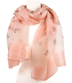 Silk Butterfly Shawl in Pink Color