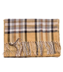 Plaid Scarf in Beige Color