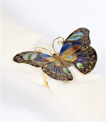 Cloisonne Butterfly Napkin Ring