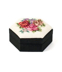 Petit Point Hexagonal Bouquet Box