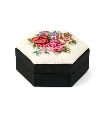 Petit Point Hexagonal Bouquet Box