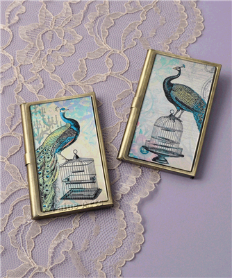 peacock card case