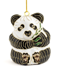 Cloisonne Panda Bear Ornament