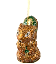 Cloisonne Squirrel Ornament
