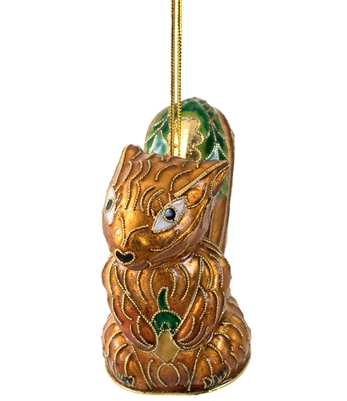 Cloisonne Squirrel Ornament