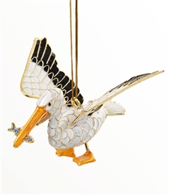 Cloisonne Pelican Ornament
