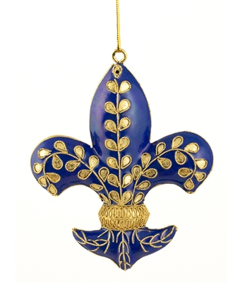 Cloisonne Fleur De Lis Ornament