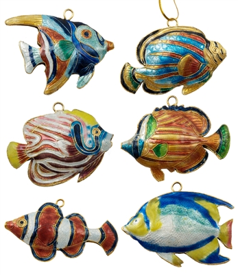 Cloisonne Tropical Fish Ornament