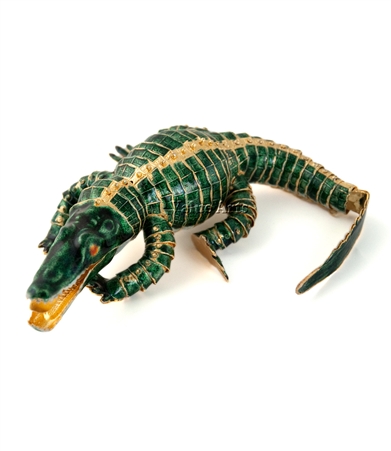 Cloisonne Articulate Large Alligator