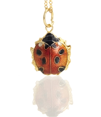 Cloisonne Ladybug Pendant
