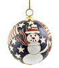 uncle sam snowman Ball Ornament