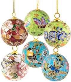 Cloisonne  Floral Ball Ornament