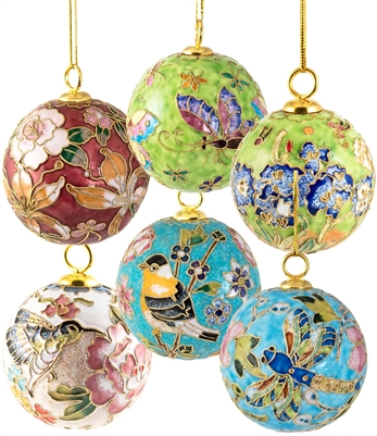 Cloisonne  Floral Ball Ornament