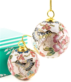 Cloisonne Floral Ball Ornament
