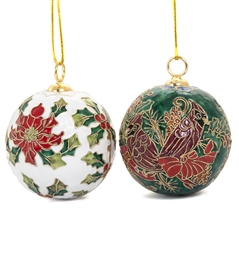 Cloisonne Medium Christmas Ball Ornament