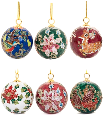 Cloisonne Small Christmas Ball Ornament