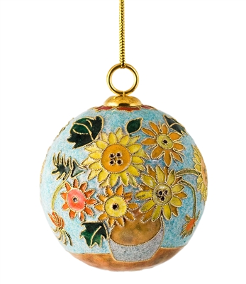 Cloisonne Van Gogh Sunflower Ball Ornament